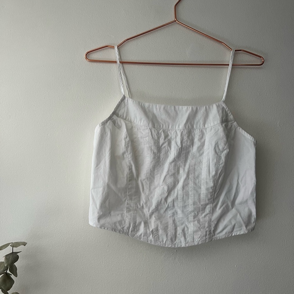 Ae white crop top